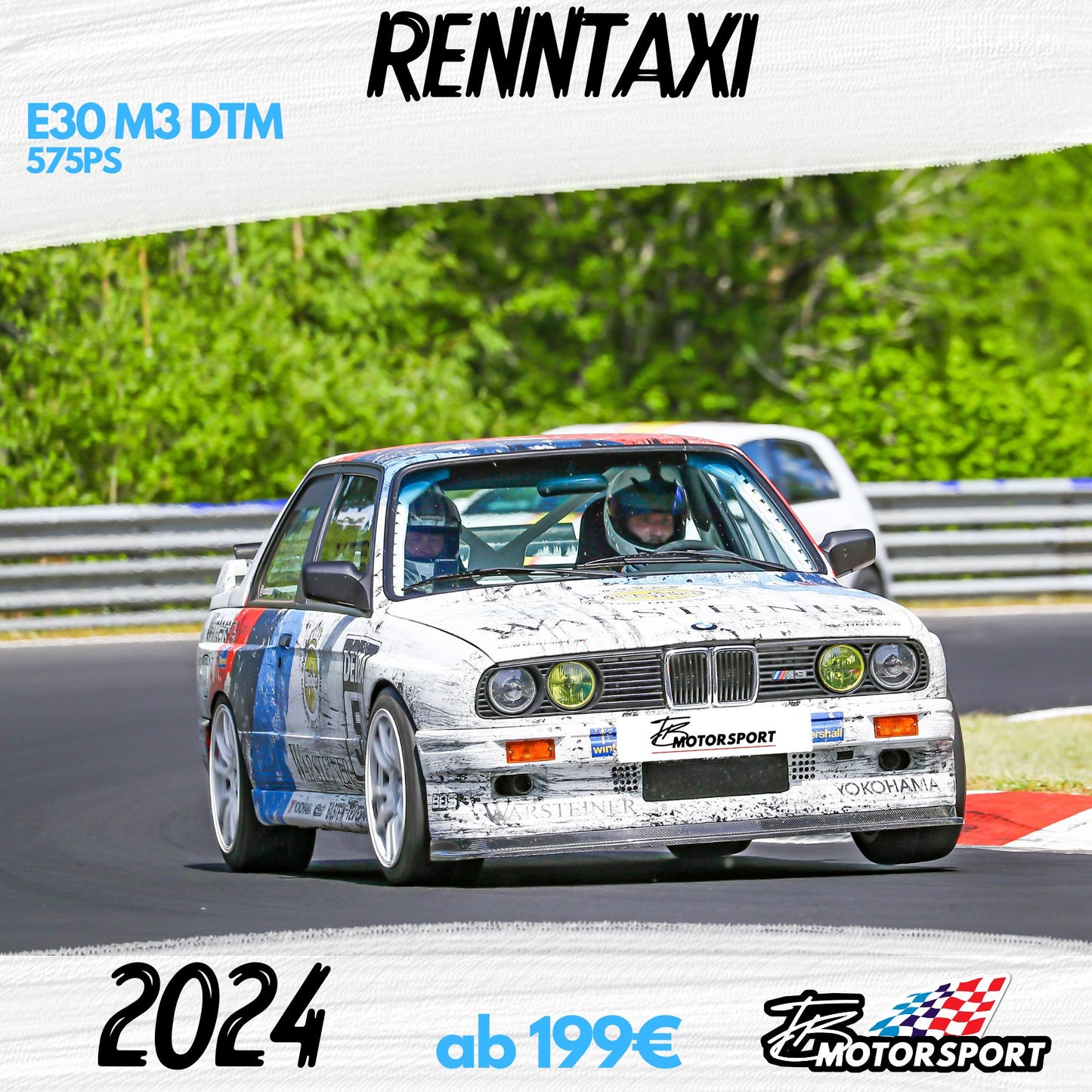 Renntaxi Erlebnis E30 M3 DTM Kompressor 575PS