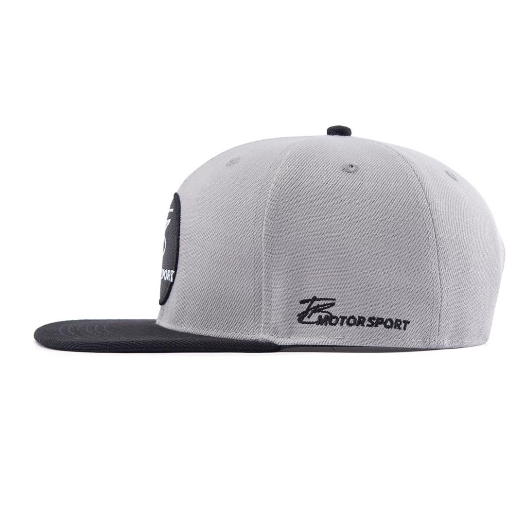 TB-Motorsport Snapback grau schwarz 3D Stick