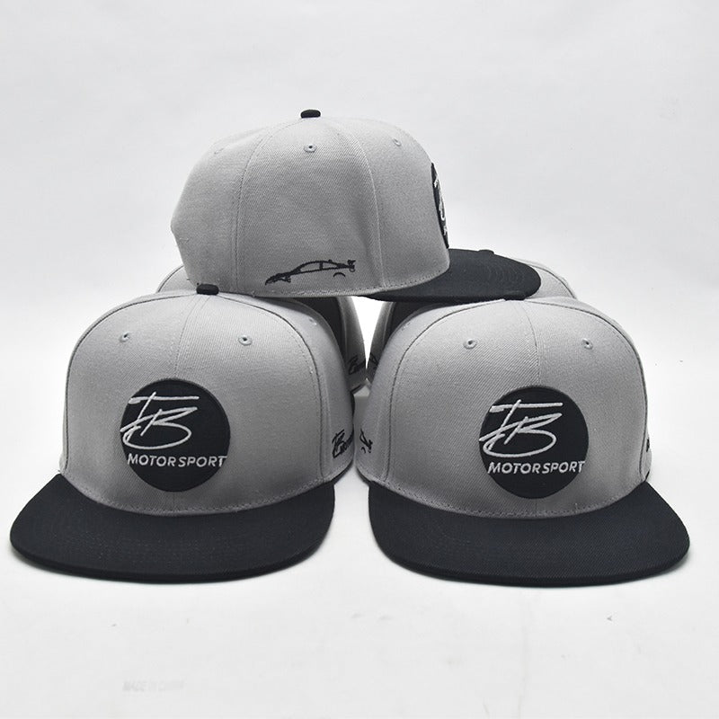 TB-Motorsport Snapback grau schwarz 3D Stick