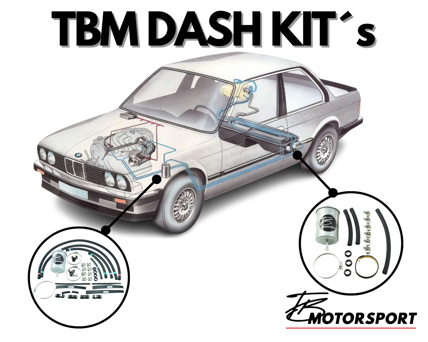 Dash Leitung Kraftstoff passend für BMW E30 320i 325i 325e M20 Rep.Kit