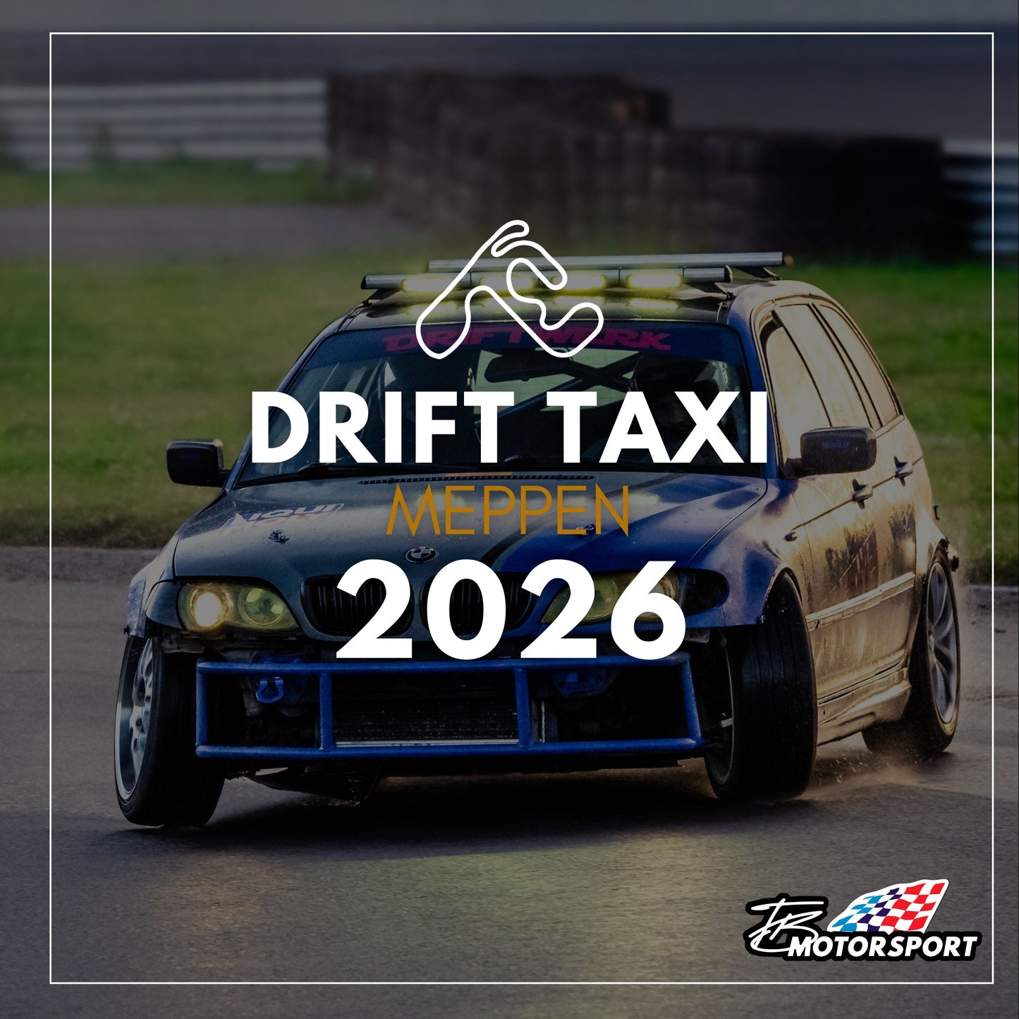 Drifttaxi auf der Rennstrecke