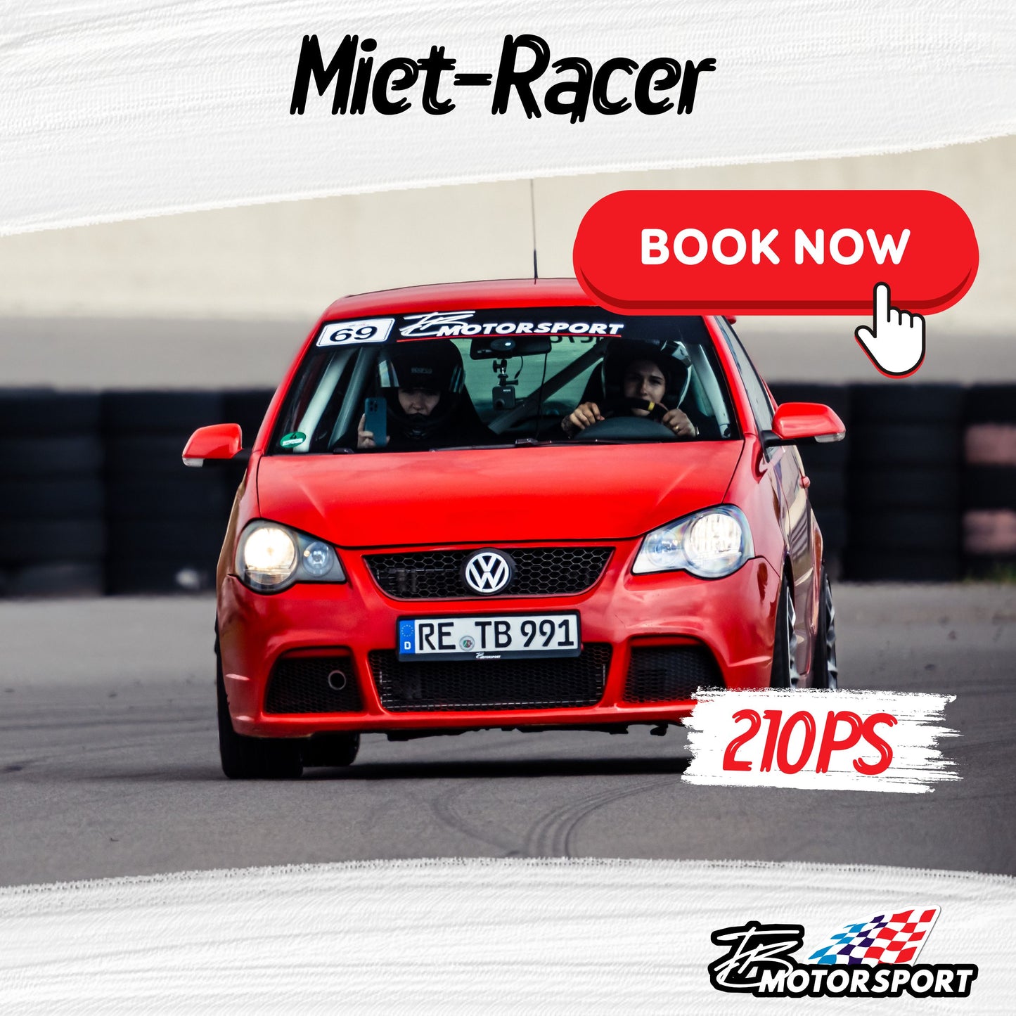 Mietracer VW POLO GTI CUP