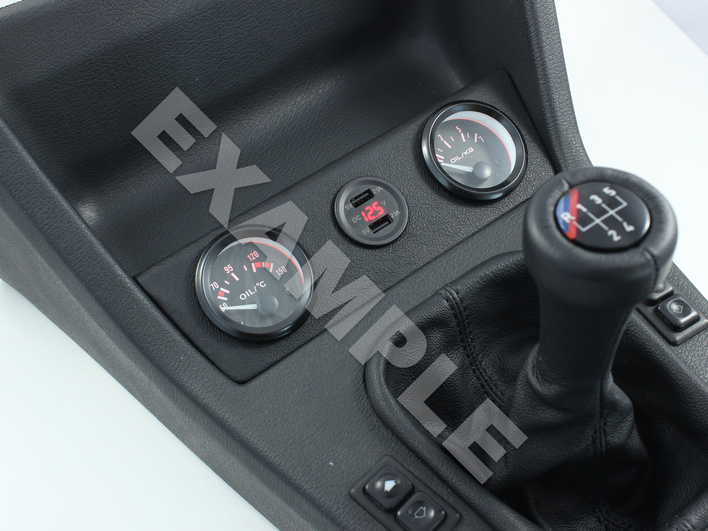 BMW E30 Zusatzinstrumente Halterung 2xUSB Schnelladegerät 4,2A Leder 316i-M3
